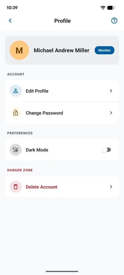 Edit profile